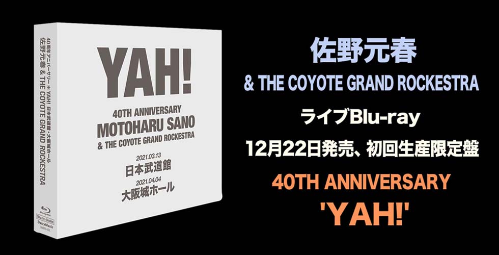 쌳t & THE COYOTE GRAND ROCKESTRA 40TH ANNIVERSARYuYAH!vFXi[̊z